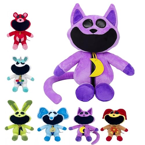 Smiling Critters Peluche, Smiling Critters Plush Toy, Juguete de Peluche de Sonrientes Critters, Cute Smiling Critters Cat Nap Catnat Accion Doll for Kids and Adults, Birthday and Christmas (A)
